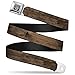 Buckle-Down Seatbelt Belt - Wood Grain3 Horizontal Brown - 1.5