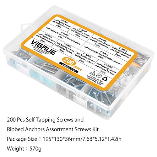 2 VIGRUE+Plastic+Drilling+Drywall+Assortment