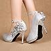 getmorebeauty Women's Glitter Sequins Strappy Closed Toes Dress Wedding Shoes