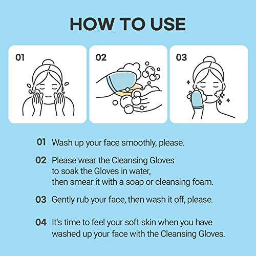 TTAEREUMIO Face Cleansing Glove, exfoliating glove for face, remove