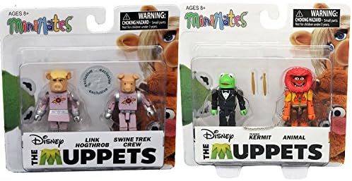 Muppets Minimates Series Exclusive Pigs in Space & Kermit the Frog Tuxedo + Animal & Link Hogthrob + Swine Trek Crew Character Entertainment Set