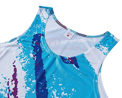 RAISEVERN 3D Paper Cup lustige Druckmuster realistische Underwaist Gym Tanktops für Herren große