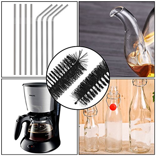 Tube Brush Set Straw cleaner 15 Pieces 10Ft 8Ft Nylon Cleaning Brush for Pipe, Coffee Pot, Baby Bottle, Jar, Window, Keyboard, Gun, etc. - Thumbnail 4