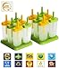Lebice Popsicle Molds 12-Piece Set - BPA Free - Ice Pop Makers + 2 Silicone Funnels + 2 Cleaning Brushes.