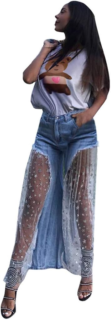 star lace jeans