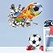 Mr.S Shop 3D Foodball Wall Stickers PVC Soccer Stickers Home Decor Removable Kids Room Decals