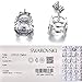 925 Sterling Silver Stud, Seven Colors Stud Earring Can Make You Enjoy The Selection (White Cz-7MM)