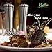Ecoline Home Salt and Pepper Grinders/Mills Set- 2 Stainless Steel Manual Mills with Adjustable Ceramic Grinding Mechanism and Convenient Stand- Best Quality Shakers
