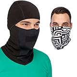 Cozia Design MaxPro Balaclava Ski Mask + Versatile Headband - Perfect Ski Bundle