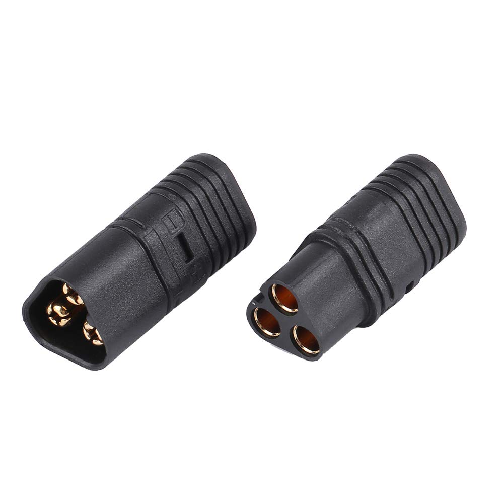 RC Connector, MT60 Connector Three-hole Plug Black Male & Female ESC to Motor Part RC Accessory Part