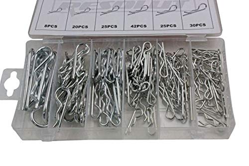 RESOLUT 150PC Assorted Retaining Pins Spring Clips R Type 9060