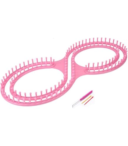 Lot de 4 métiers à tisser ronds avec aiguille à crochet facile à