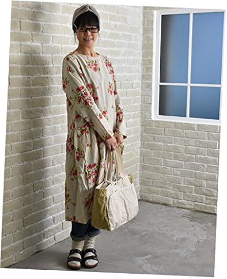 Amazon Co Jp Nn Npo80 M L レッド クラウドナインピュア Cloudnine Pure 花総柄ワンピース 綿麻 Nn Npo80 服 ファッション小物