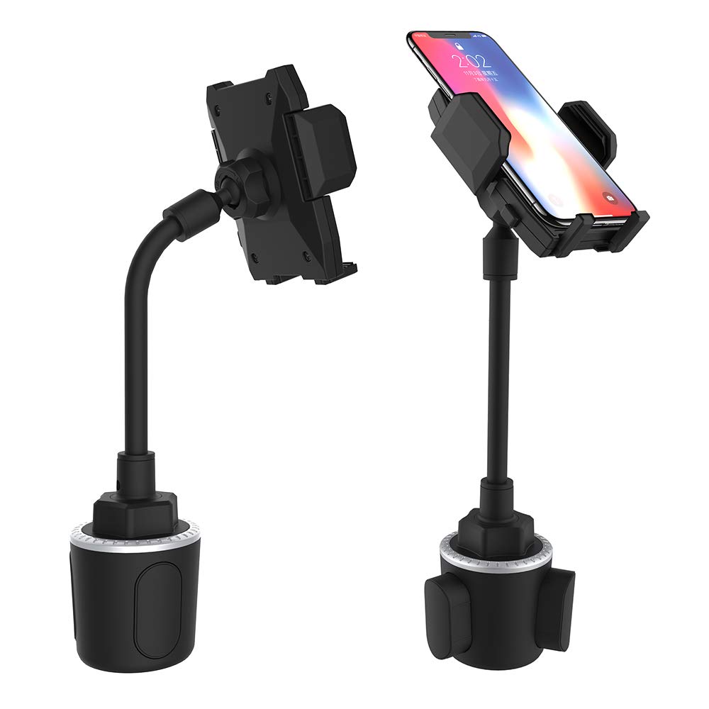 Car Cup Holder Phone Mount, Universal Adjustable Gooseneck Cup Holder Cradle Car Mount for Cell Phone iPhone 11/ X/Xs/XR/Xs Max/8/8Plus/7/6s/SE,Galaxy S10/S9/S8/S7/Note 8 9,LG, Nexus, Sony, Nokia