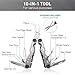 PACEARTH Multitool Pliers Durable Saw Stainless Steel Compact Lightweight Portable with Scissors Knife Screwdriver Opener Military Card Buckle Safe to Use for Fishing Hiking Survival Camping