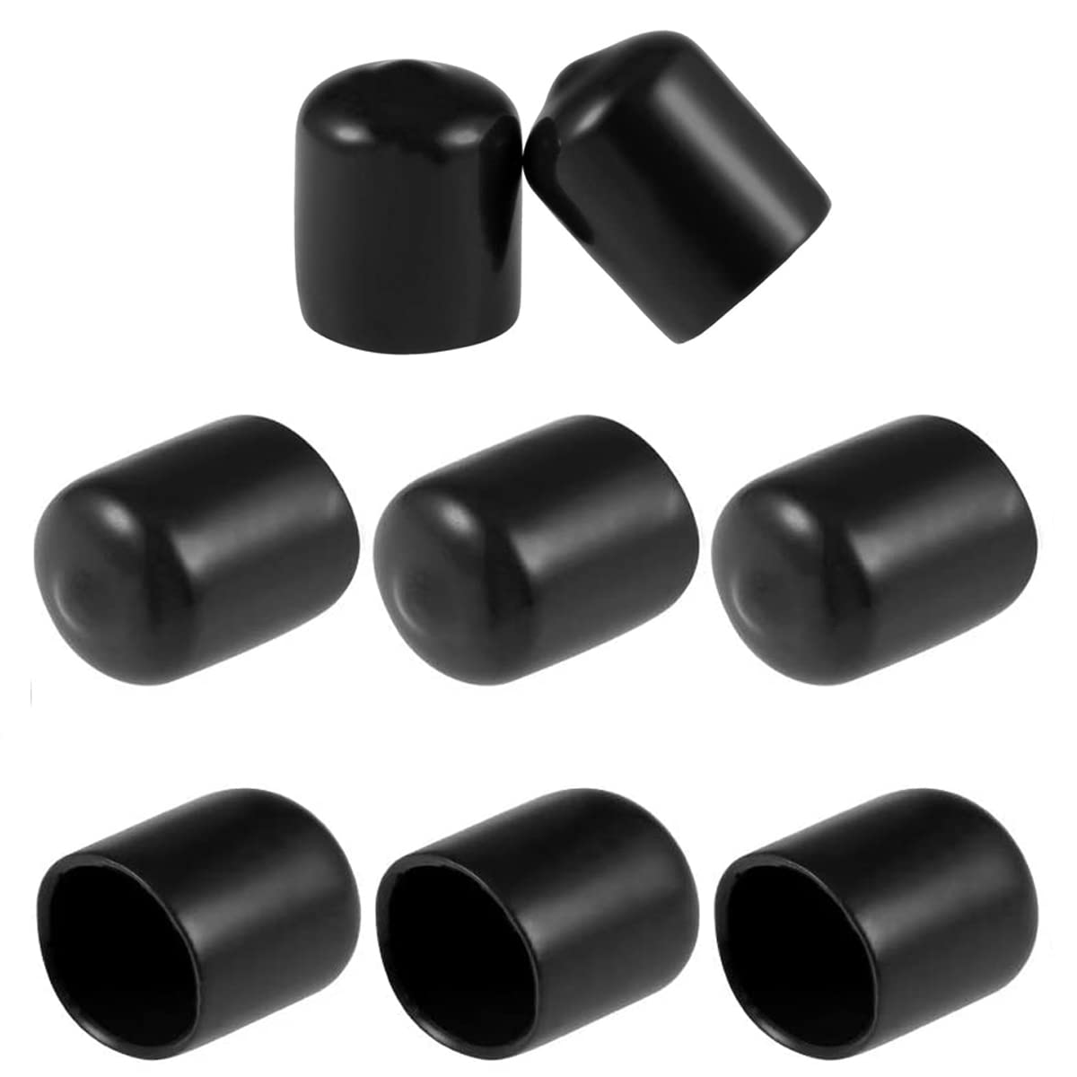 Photo 1 of 0.75" (19 mm) Rubber End Caps Soft PVC Rubber Plug Thread Protective Sleeve Screw Protective Cap Round Plastic Cover Sleeve