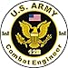 United States Army MOS 12B Combat Engineer Decal Sticker 3.8"