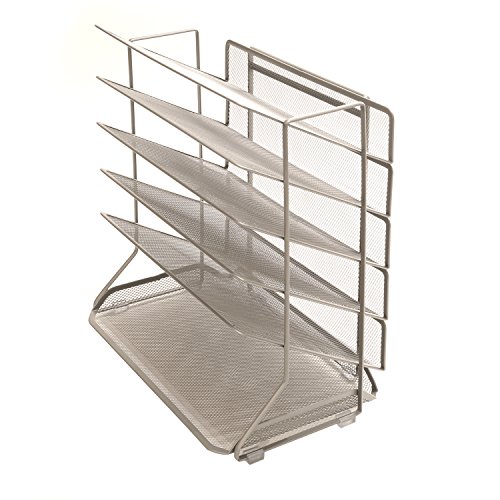 Seville Classics 6Tray Iron Mesh Office Vertical Desktop/Wall Mount Organizer, Legal/A4 Size