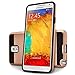Galaxy Note 3 Case, Note 3 Case, 2-Piece Style Hybrid Shockproof Hard Case Cover + Circle(TM) Stylus Touch Screen Pen And Screen Protector - Rose Gold