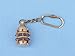 Hampton Nautical  Solid Brass Anchor Lantern Key Chain, 5