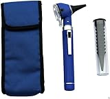 Otoscope - Compact Pocket Size Fiber ENT Optic Otoscope Blue Color