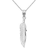 Claddagh Gold Bohemia Leaf Feather Pendant Necklace