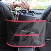 [Upgraded] Car Net Pocket Handbag Holder, Car Backseat Mesh Organizer, Barrier of Backseat Dog Kids, Driver Storage…