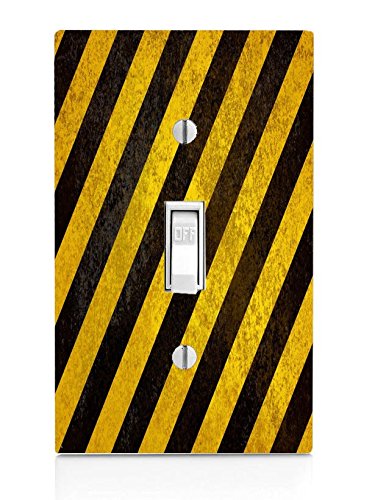Rustic Black and Yellow Light Switch Plate