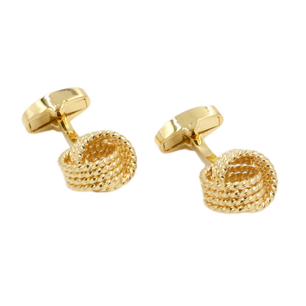 Golden Link Cufflinks | 5 Year Warranty | Cufflinks Box Included | Gold Cuff Links | Gift for Men | Groomsmen Gifts