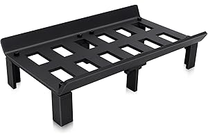 STBoo Fireplace Grate 17inch - Wood Stove Grates Heavy Duty | Fireplace Log Holder | Firewood Log Burning Wrought Iron Rack | Fire Pit Tray for Indoor Chimney Hearth & Outdoor Kindling Tool