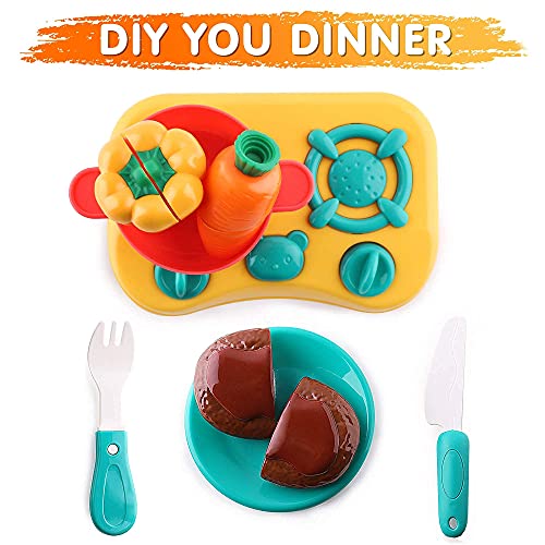 Children Kitchen Toys DIY Cooking Pretend Play Simulation Wooden...