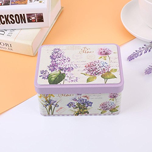 KICODE Graffiti Retro Tinplate Jewelry Tea Candy Gift Box Storage Jars With Lid Tea Coffee Candy - Thumbnail 4