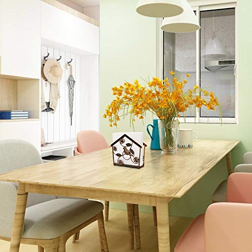 LotFancy Napkin Holder for Tables, Upright Paper Napkin Dispenser Stand for Kitchen, Indoor, Outdoor, Bird & Flower Design