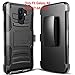 Galaxy A6 Case, With [Tempered Glass Screen Protector], Circlemalls Heavy Duty [Combo Holster]Rugged Belt Clip Phone Cover With Built-in Kickstand And Stylus For Samsung Galaxy A6-Black