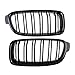 Brand New Gloss Black Front Double Line Kidney Grille Grills For BMW 3 Series F30 2012-ON