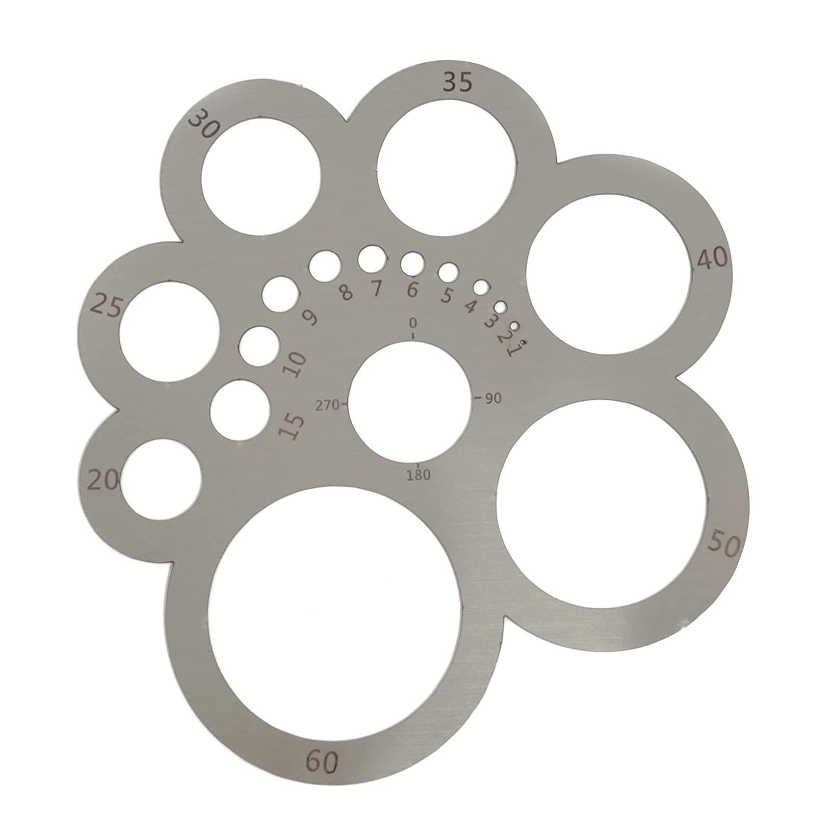 Erpmlyo Leather Cutting Tool Corner Cutter Circle Drawing Template Metal Ruler for Leathercraft Woodworking Sewing DIY Craft