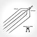 SANLIKE Fishing Gaffs Fishing Harpoon - Stainless Steel Tine Fish Spear Head 5 Prong Fishing Gig Barbed Salmon with 6mm Screw