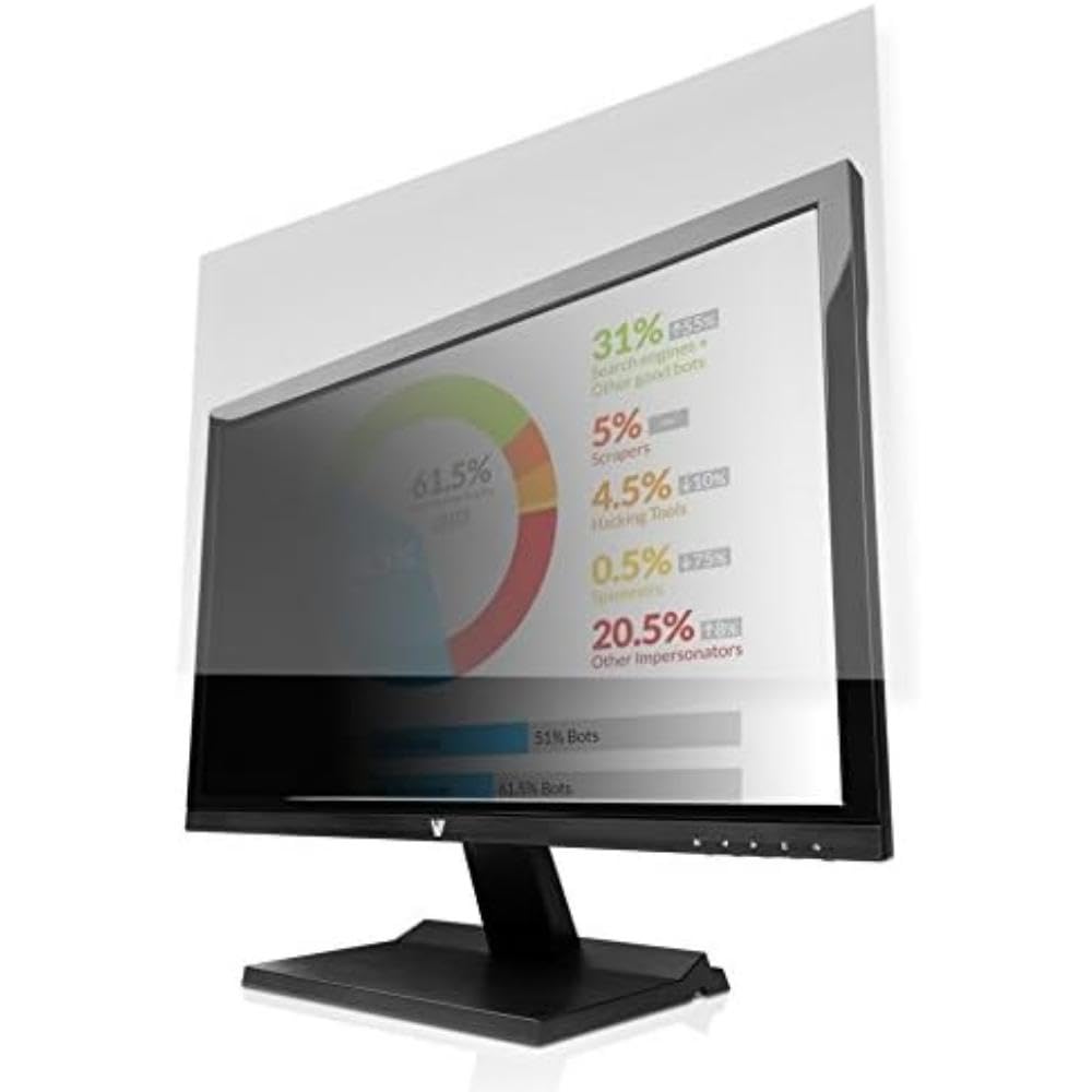 V7 PS19.0WA2- 2E 19" Privacy Filter (16:10, 40,94 x 25,68 cm / 16,12 x 10,11 inch, matt/glossy, cleaning cloth, mounting straps)
