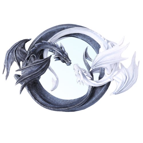 Home decoration dragon ying yang mirror collectible fig…