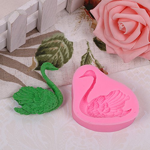 Freedi 2Pcs Silicone Muffin Cookie Cup Cake Baking Mold Chocolate Jelly Pudding Maker Mould Tool Swan Shape