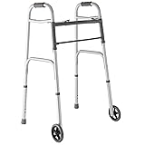Medline Lightweight Two Button Folding Walker with