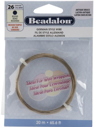 German Style Wire-Antique Brass 26 Gauge 65.6 Feet/Pkg