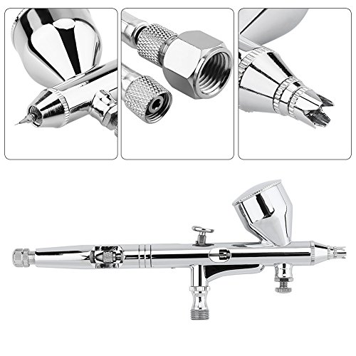 Dual Action Airbrush Kit 0.2mm/0.3mm/0.5mm Needle Art Spray Gun for Cake/Nail /Model