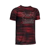Under Armour Boys Big Logo Printed T-Shirt,Red/ST-Shirtl, Youth Small