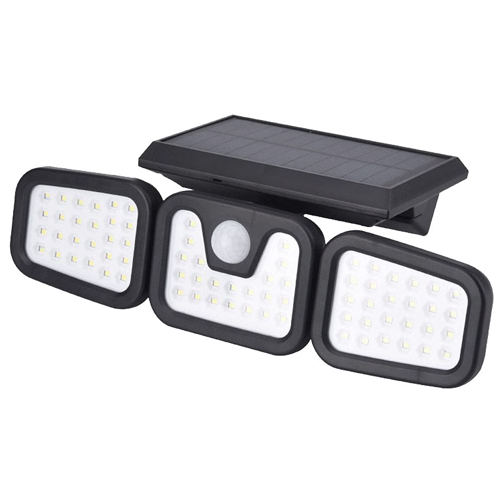 Solar Wall Lights with Motion Sensor,IP65 Waterproof 3 Heads Security Outdoor Lights,74 LED Flood Light Motion Detected Spotlight for Garage,Garden,Patio,Yard,Pathway