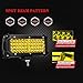 2 PCS 7 Inch Yellow Led Light Bars 96 PCS Led 13824LM Quad Row Waterproof Spot Led Pod Fog Driving Light on Rainy Snowy Day for Truck Off Road Jeep SUV Front Bumper UTV ATV