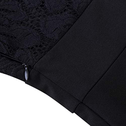 KOJOOIN-Damen-Spitzenkleid-Abendkleider-Vintage-Brautjungfernkleider-fr-Hochzeit-Kurzes-A-Linie-Cocktailkleid-Gr34-48Verpackung-MEHRWEG