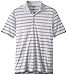 adidas Men's Golf Puremotion 2-Color Stripe Jersey Polo Shirt '15, White/Black, Large