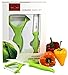 Home Kitch 3 inch Fruit Knife With Vegetable Peeler. Ceramic Knife Set For Fruits And Vegetables. (Green)
