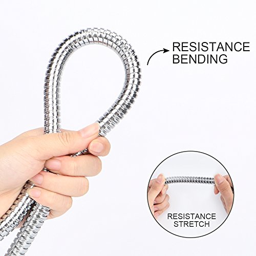BOSNELL 304 Stainless Steel Bath Handheld Shower Hose Replacement Flexible 6.5ft - Thumbnail 5